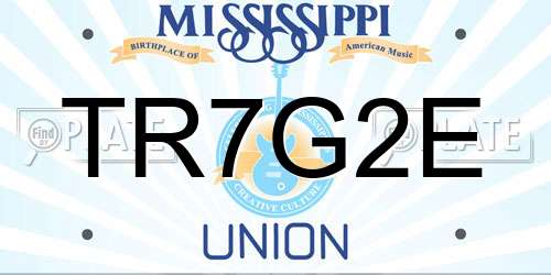 TR7G2E Mississippi License Plate