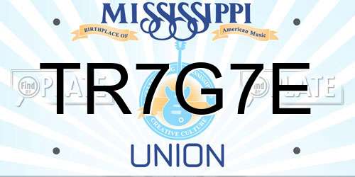 TR7G7E Mississippi License Plate