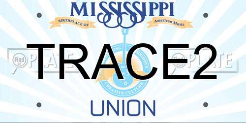 TRACE2 Mississippi License Plate