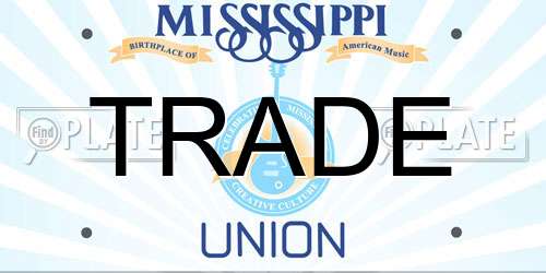 TRADE Mississippi License Plate