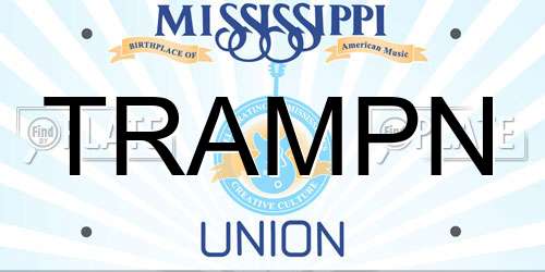 TRAMPN Mississippi License Plate