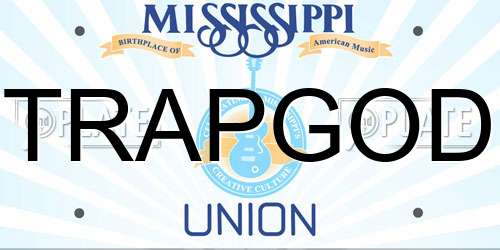 TRAPGOD Mississippi License Plate