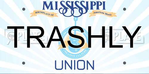 TRASHLY Mississippi License Plate