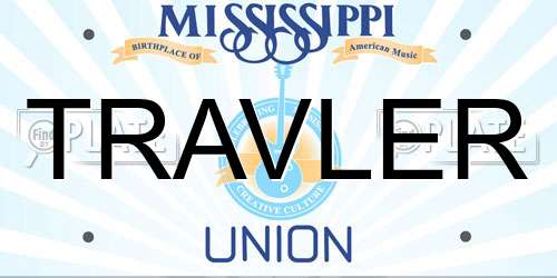TRAVLER Mississippi License Plate