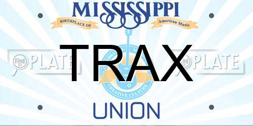 TRAX Mississippi License Plate