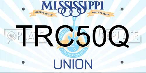 TRC50Q Mississippi License Plate