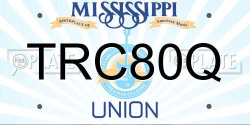 TRC80Q Mississippi License Plate