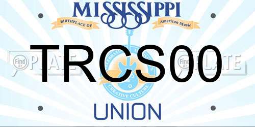 TRCS00 Mississippi License Plate