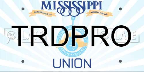TRDPRO Mississippi License Plate