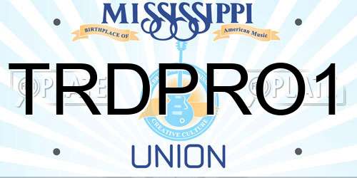 TRDPRO1 Mississippi License Plate