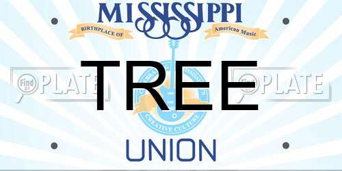 TREE Mississippi License Plate