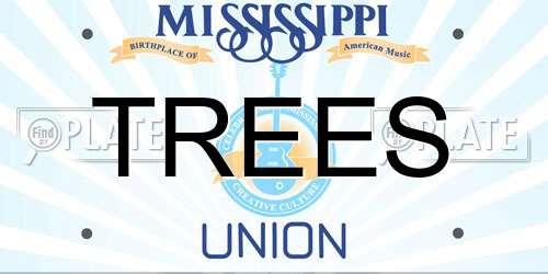 TREES Mississippi License Plate