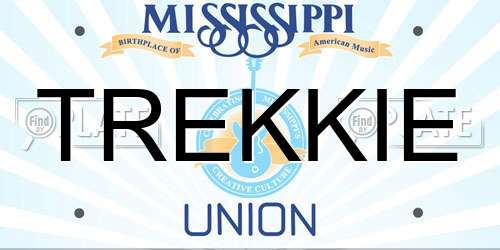 TREKKIE Mississippi License Plate