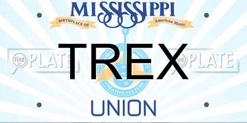 TREX Mississippi License Plate