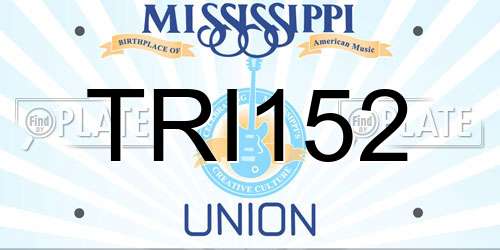 TRI152 Mississippi License Plate