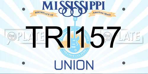 TRI157 Mississippi License Plate