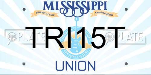 TRI15T Mississippi License Plate