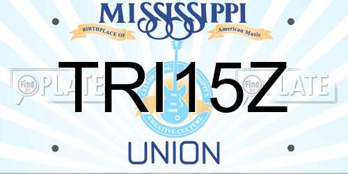 TRI15Z Mississippi License Plate