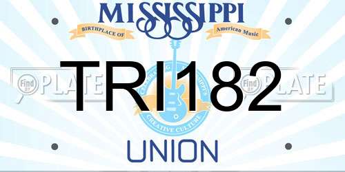 TRI182 Mississippi License Plate
