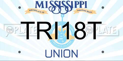 TRI18T Mississippi License Plate