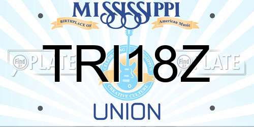 TRI18Z Mississippi License Plate