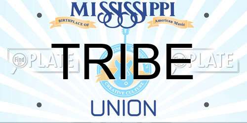 TRIBE Mississippi License Plate