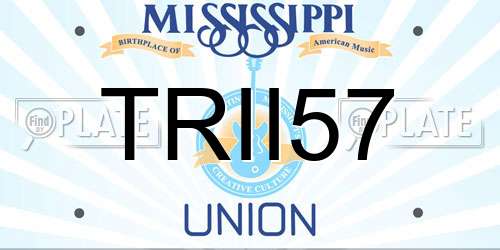 TRII57 Mississippi License Plate