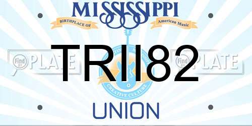 TRII82 Mississippi License Plate