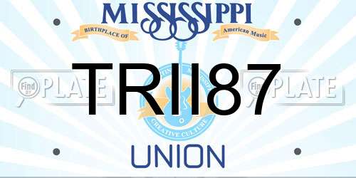 TRII87 Mississippi License Plate