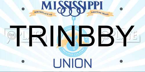 TRINBBY Mississippi License Plate