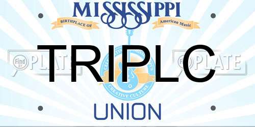 TRIPLC Mississippi License Plate