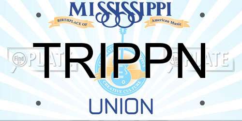 TRIPPN Mississippi License Plate