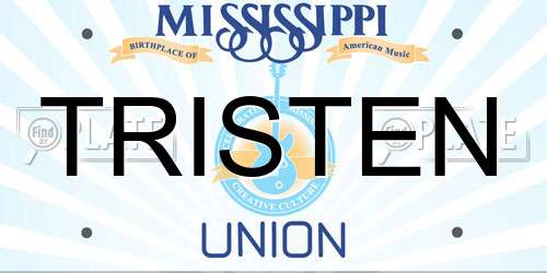 TRISTEN Mississippi License Plate