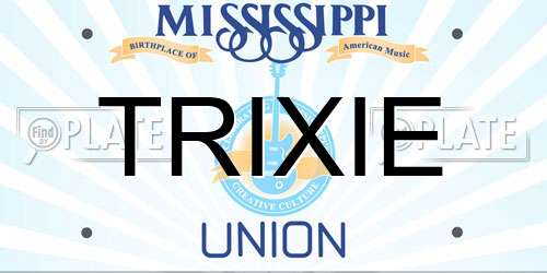TRIXIE Mississippi License Plate