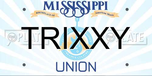 TRIXXY Mississippi License Plate