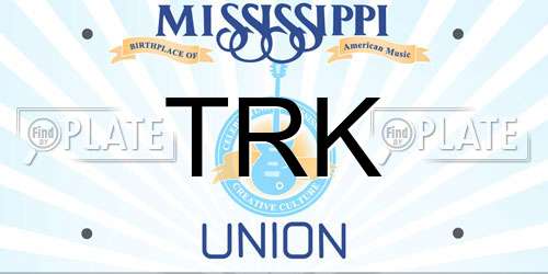 TRK Mississippi License Plate