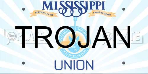 TROJAN Mississippi License Plate