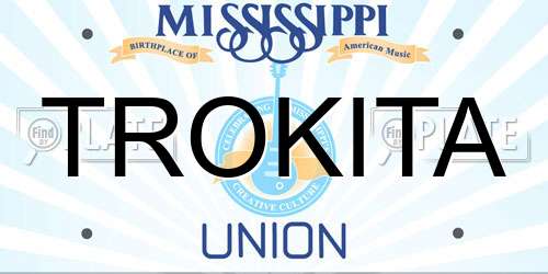 TROKITA Mississippi License Plate