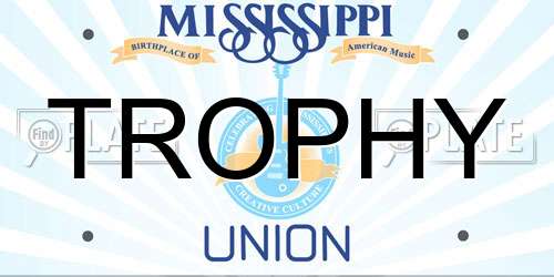 TROPHY Mississippi License Plate