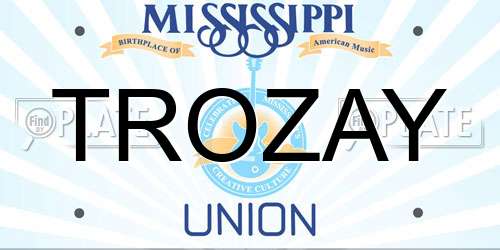 TROZAY Mississippi License Plate