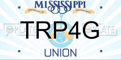 TRP4G Mississippi License Plate