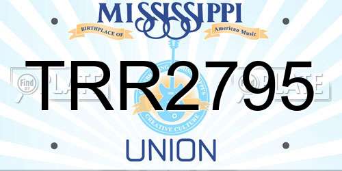 TRR2795 Mississippi License Plate