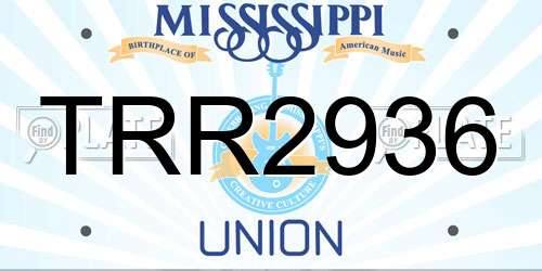 TRR2936 Mississippi License Plate