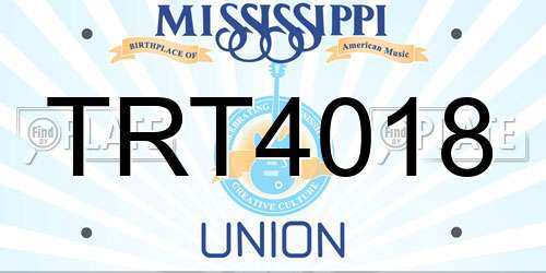TRT4018 Mississippi License Plate