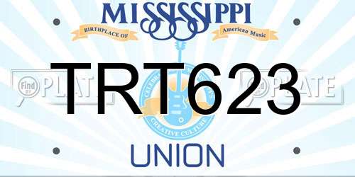 TRT623 Mississippi License Plate