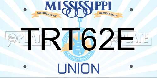 TRT62E Mississippi License Plate