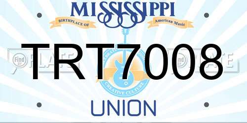 TRT7008 Mississippi License Plate