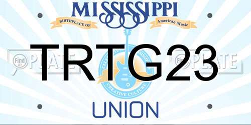 TRTG23 Mississippi License Plate