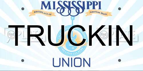 TRUCKIN Mississippi License Plate