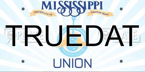 TRUEDAT Mississippi License Plate
